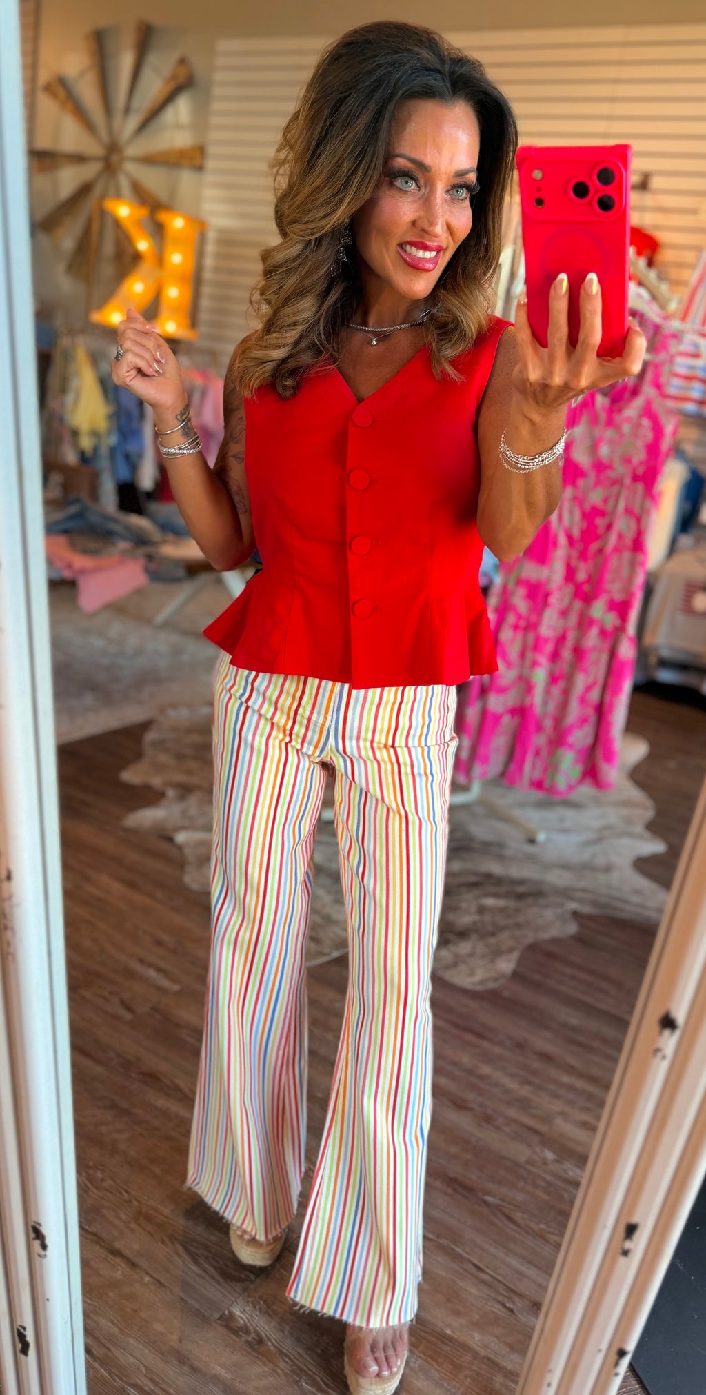 Stripes of Summer Crop Pant