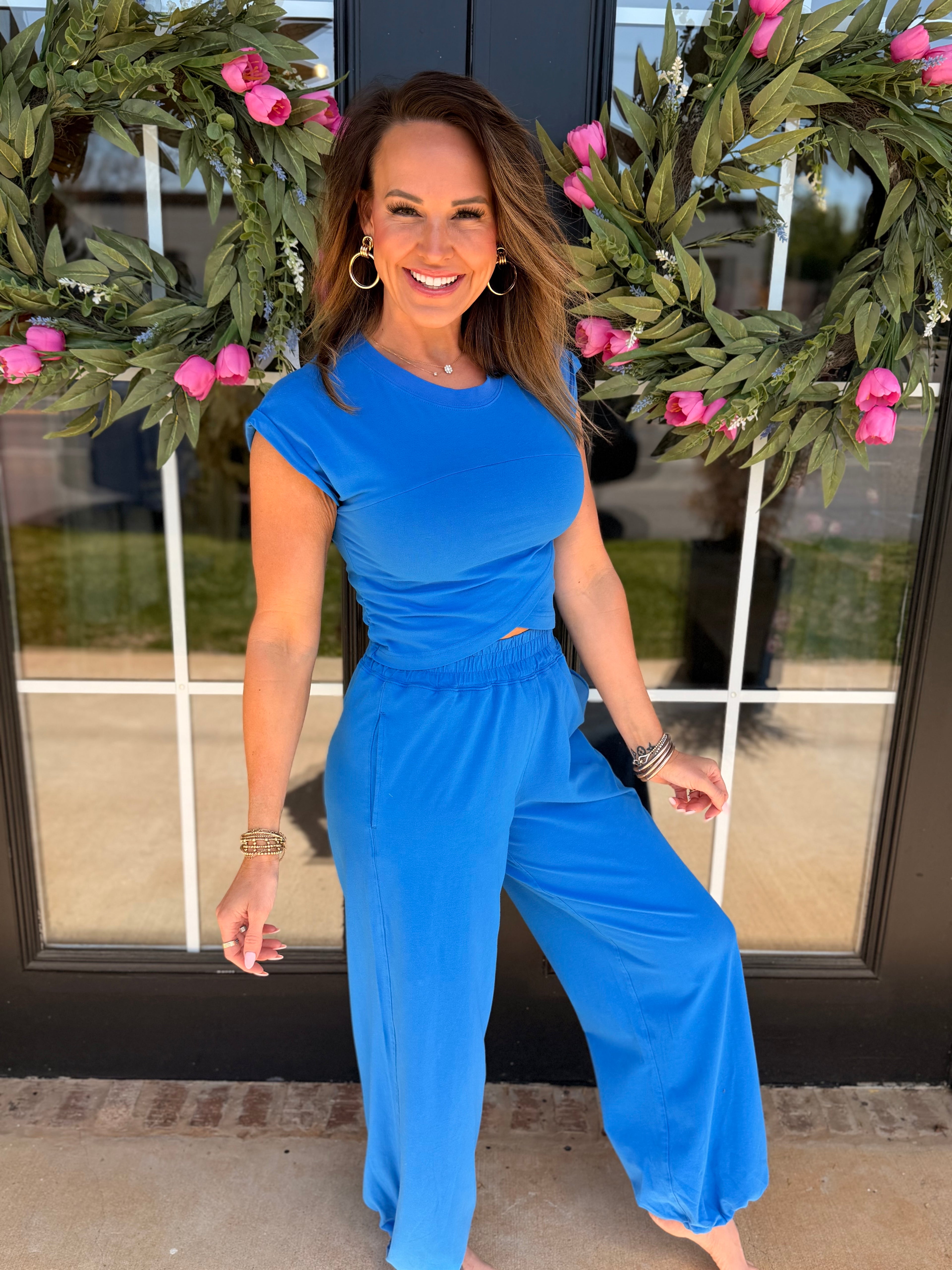 Dreamin of Geenie Pant Set in Royal