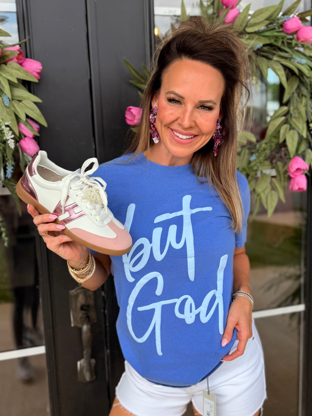 But God Tee in Blue