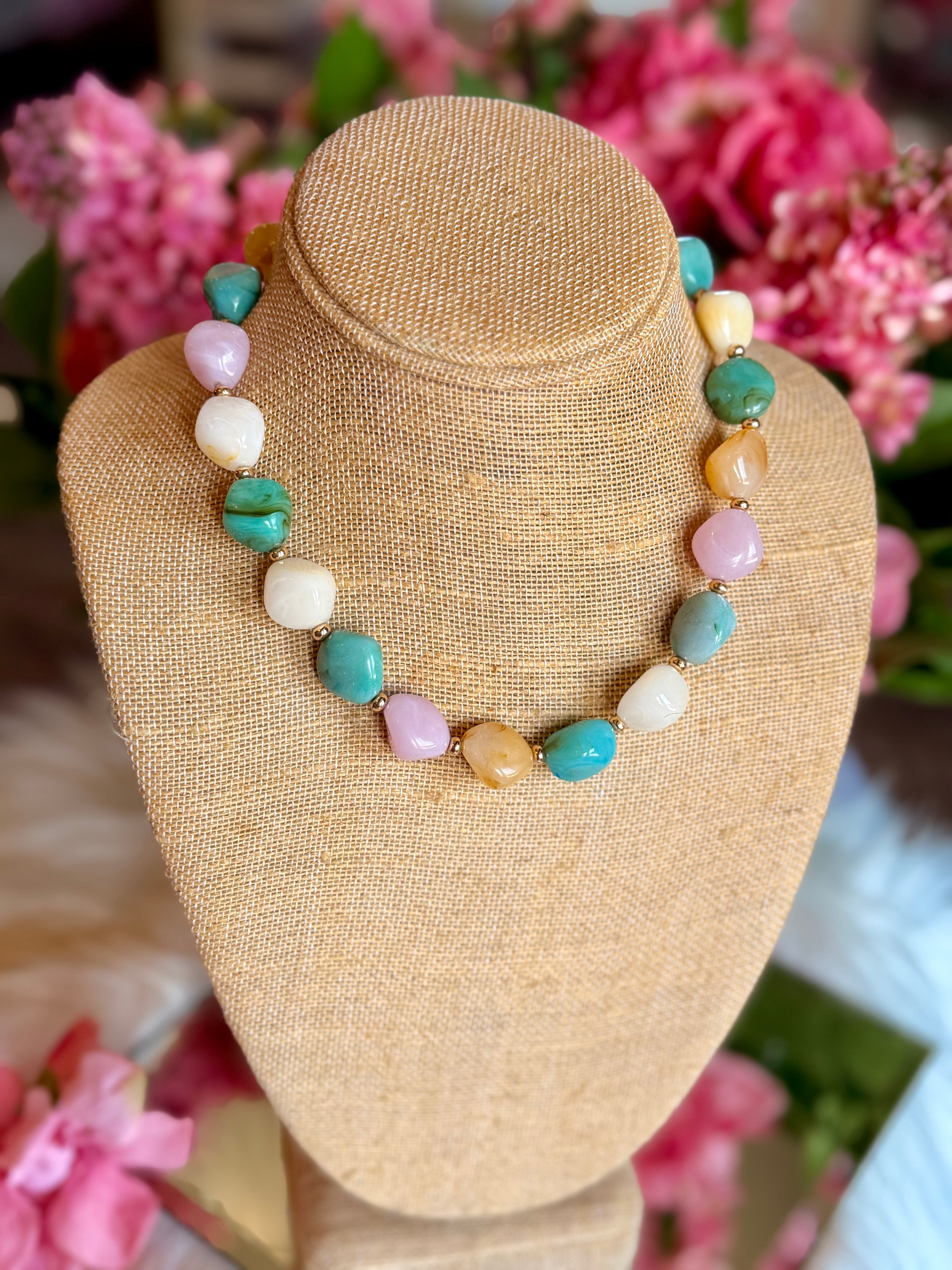 Beach Glass Stone Necklace