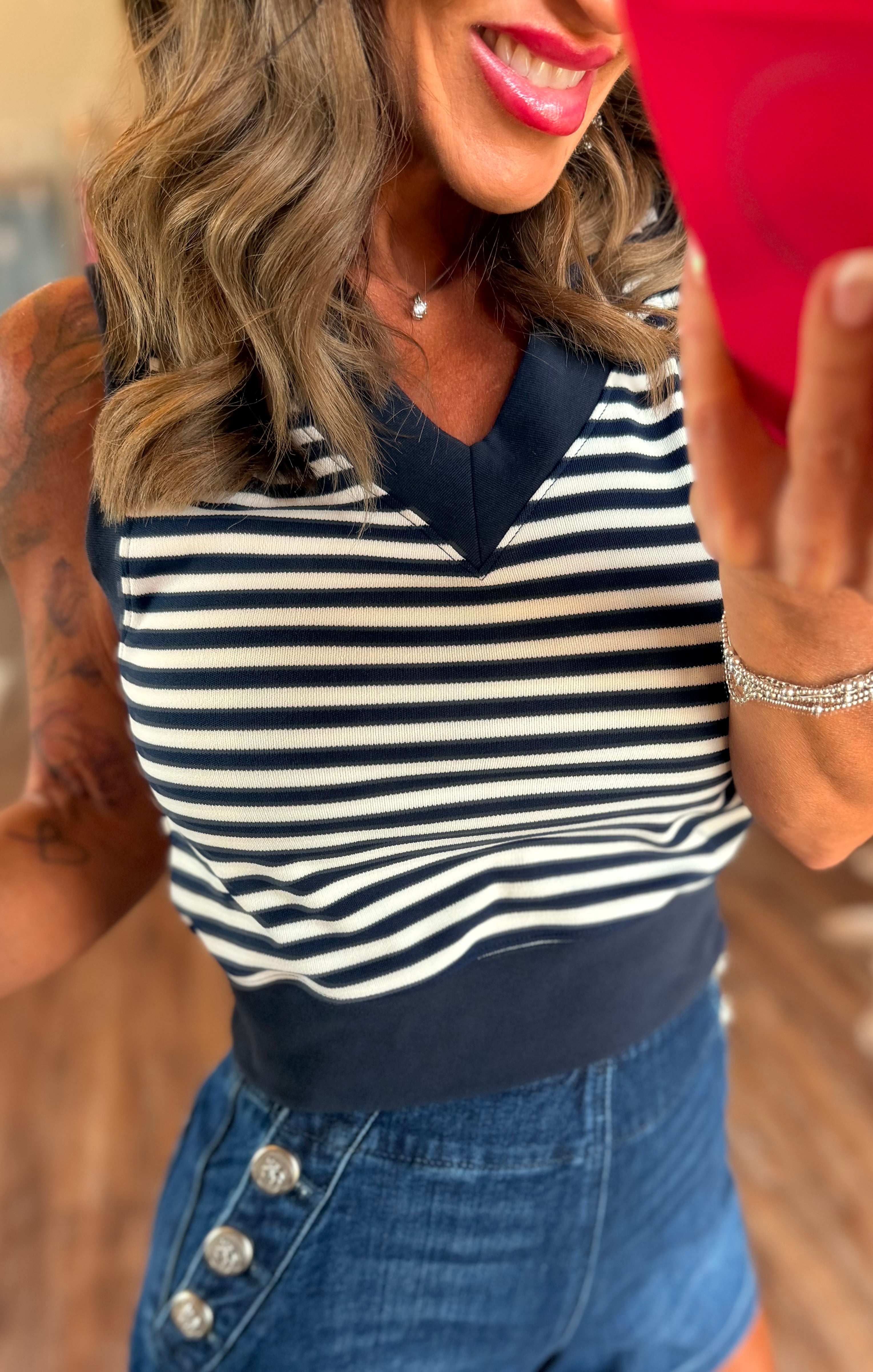 Nautical Stripes Vest Top
