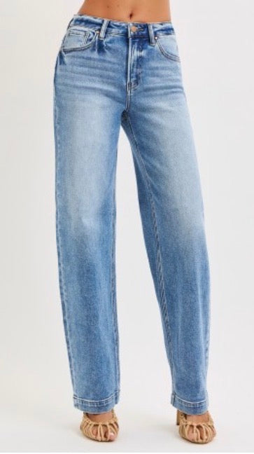 Risen Wide Leg Jeans