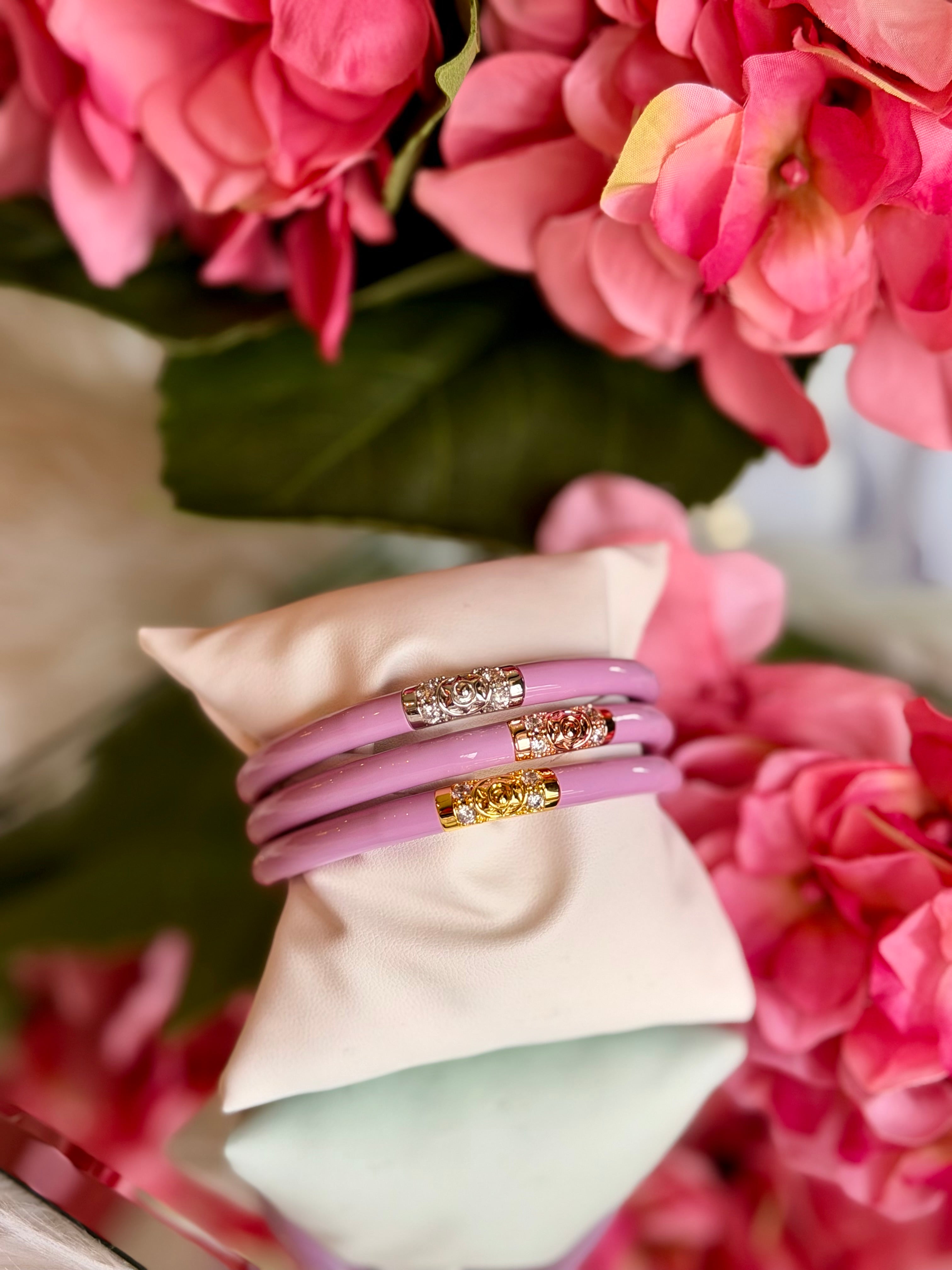BuDhaGirl Three Kings All Weather Bangles (3) in Lilac