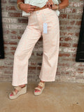 Pink Leopard Barrel Pants