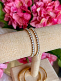 CHANSUTT Rhinestone Stretch Tennis Bracelet in Gold