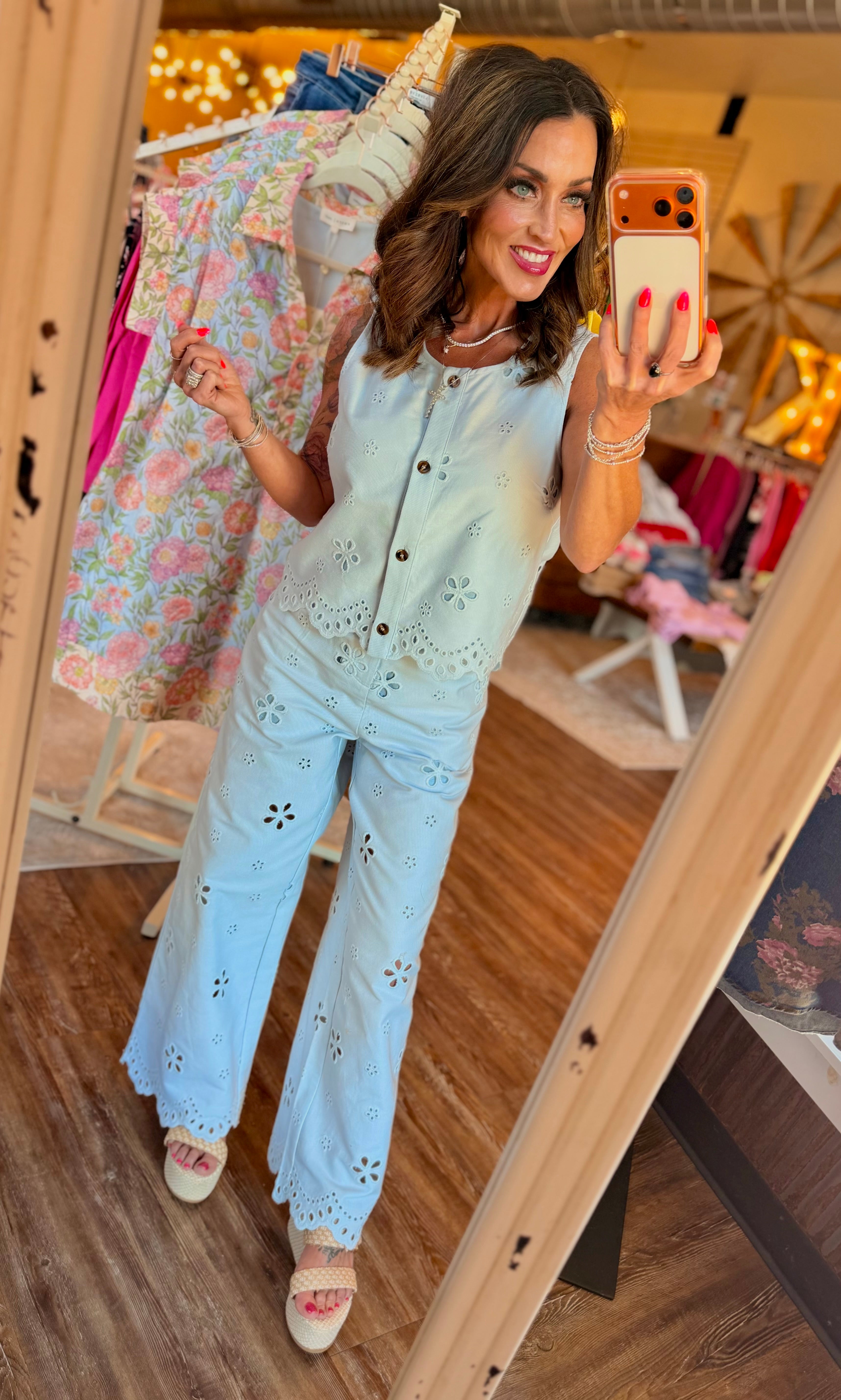 Eyelet for You Pant Set