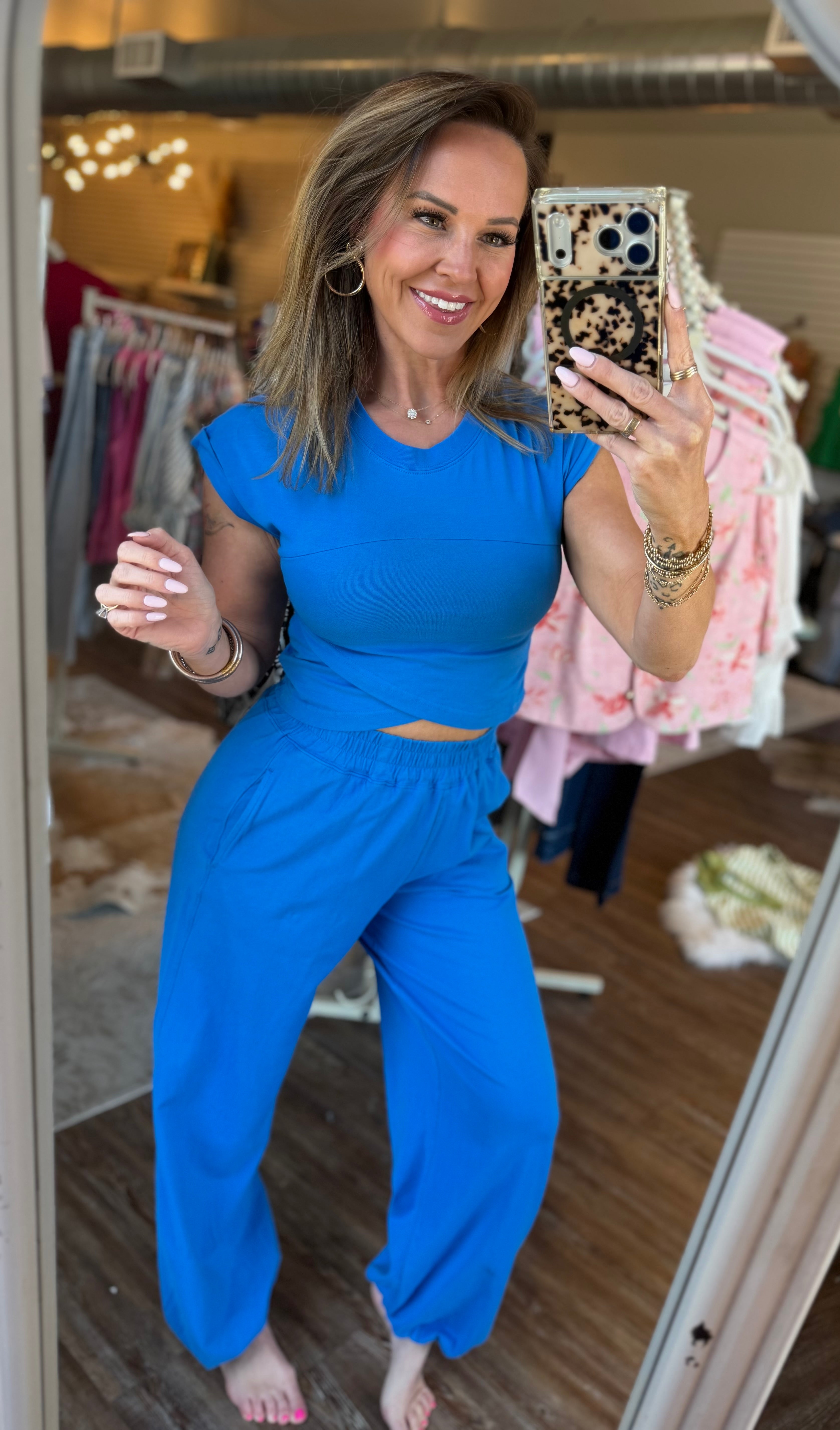 Dreamin of Geenie Pant Set in Royal