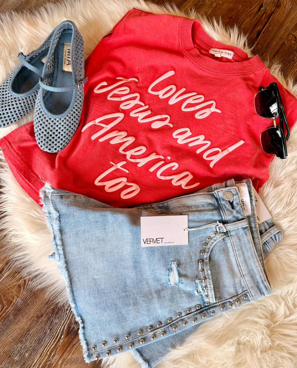Jesus and America Too Tee