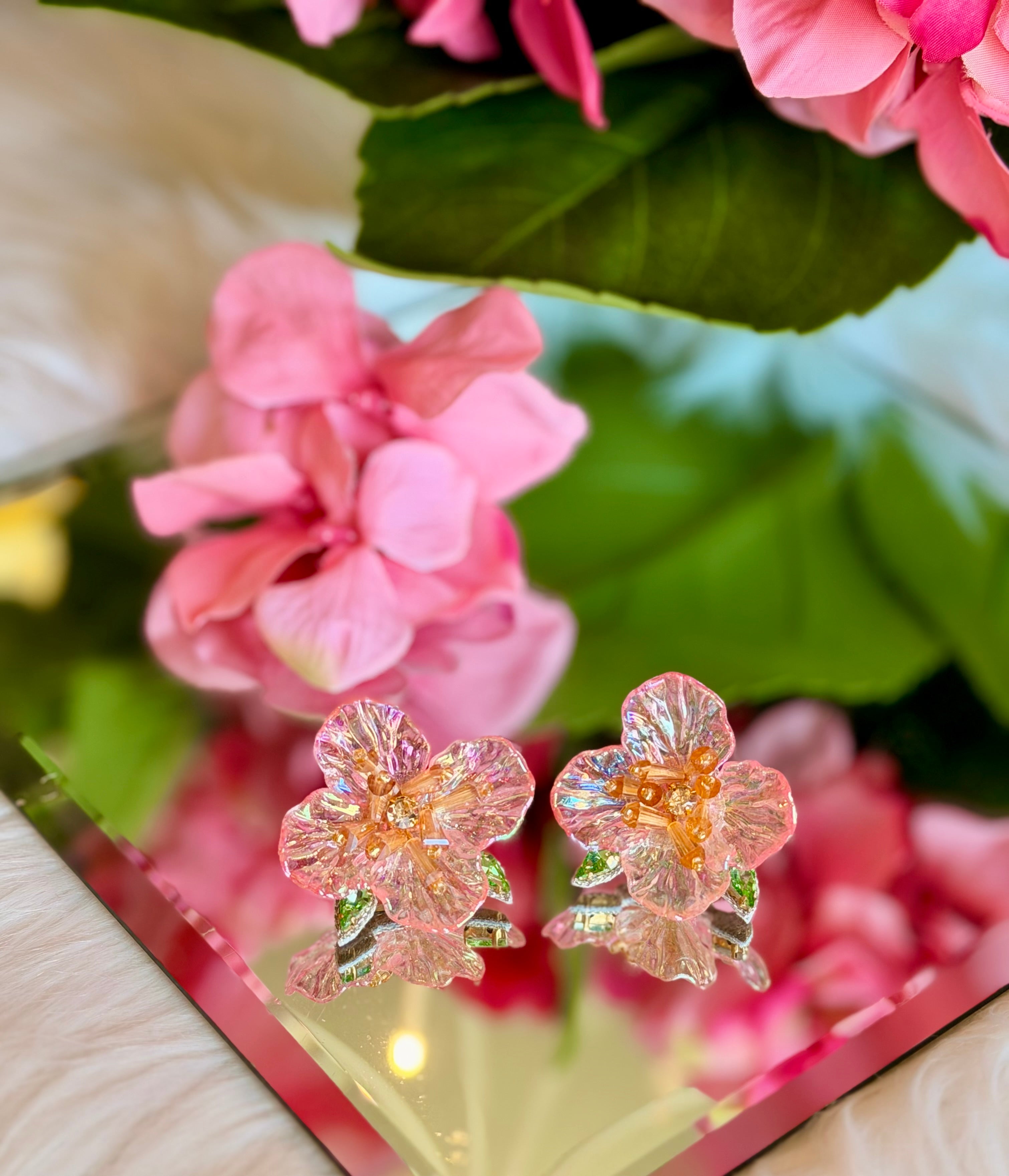 Sweet Magnolia Post Back Earrings