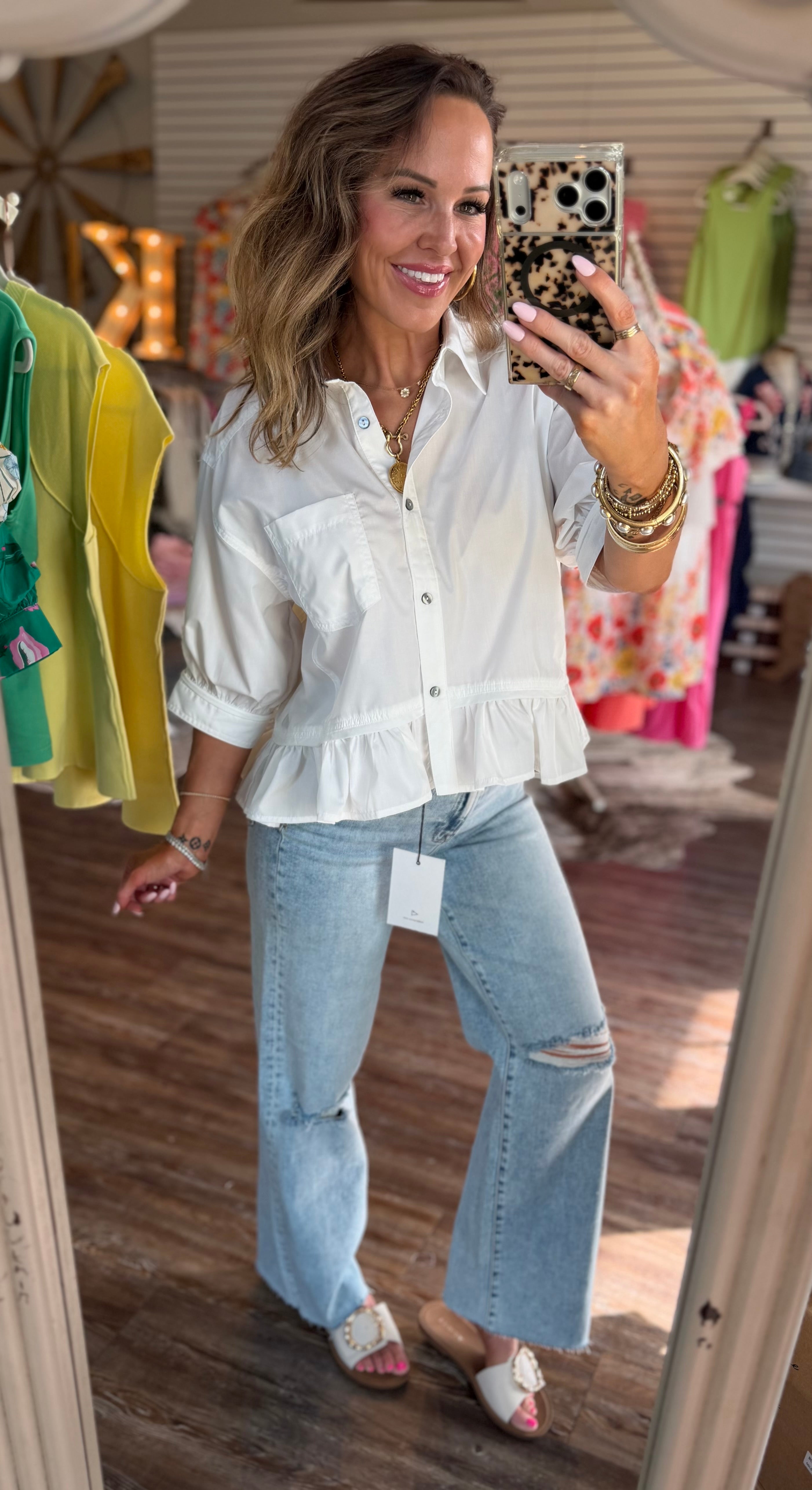 Classy Ruffle Button up Blouse