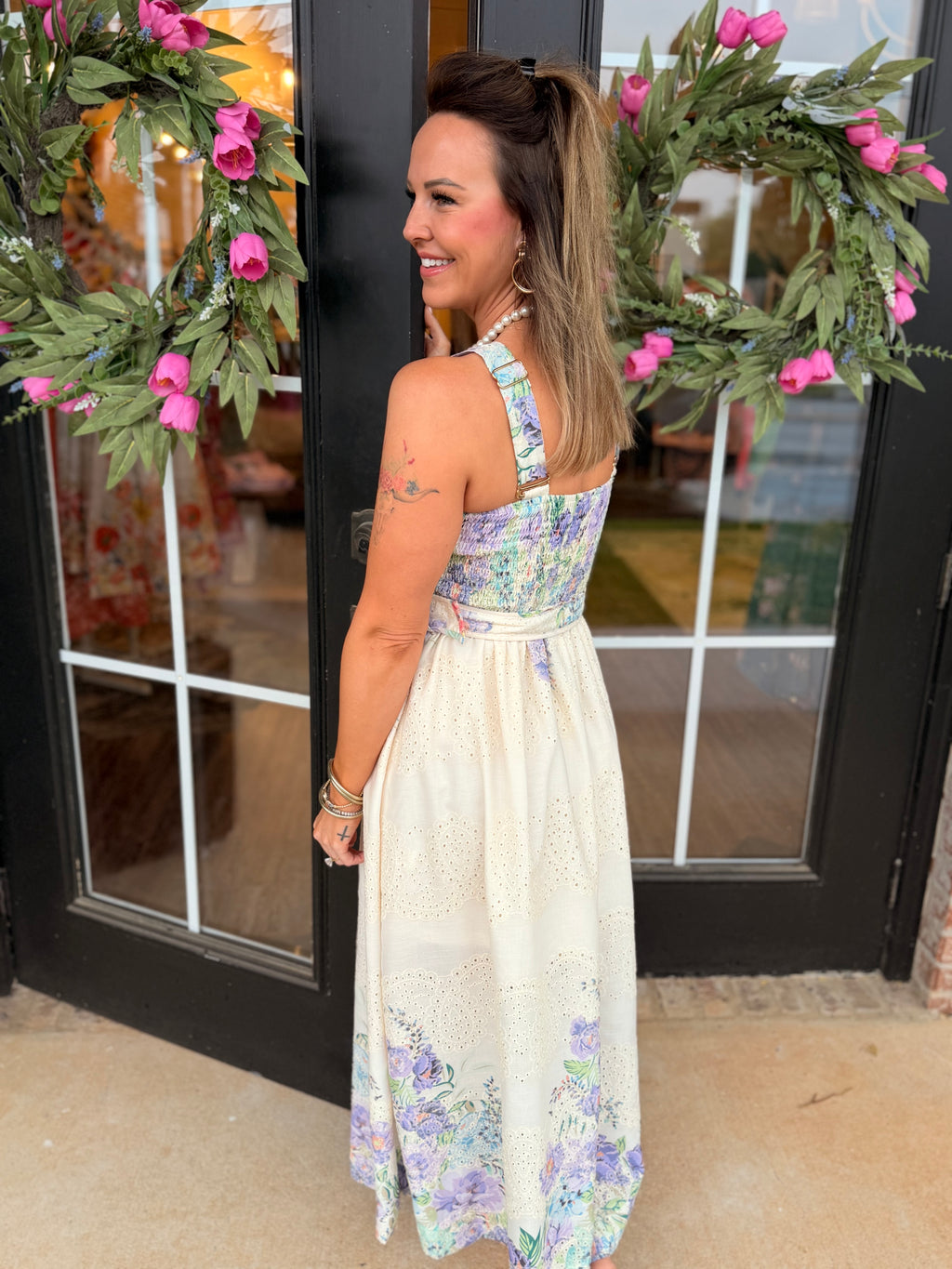 Spring Easy Belted Midi Dress