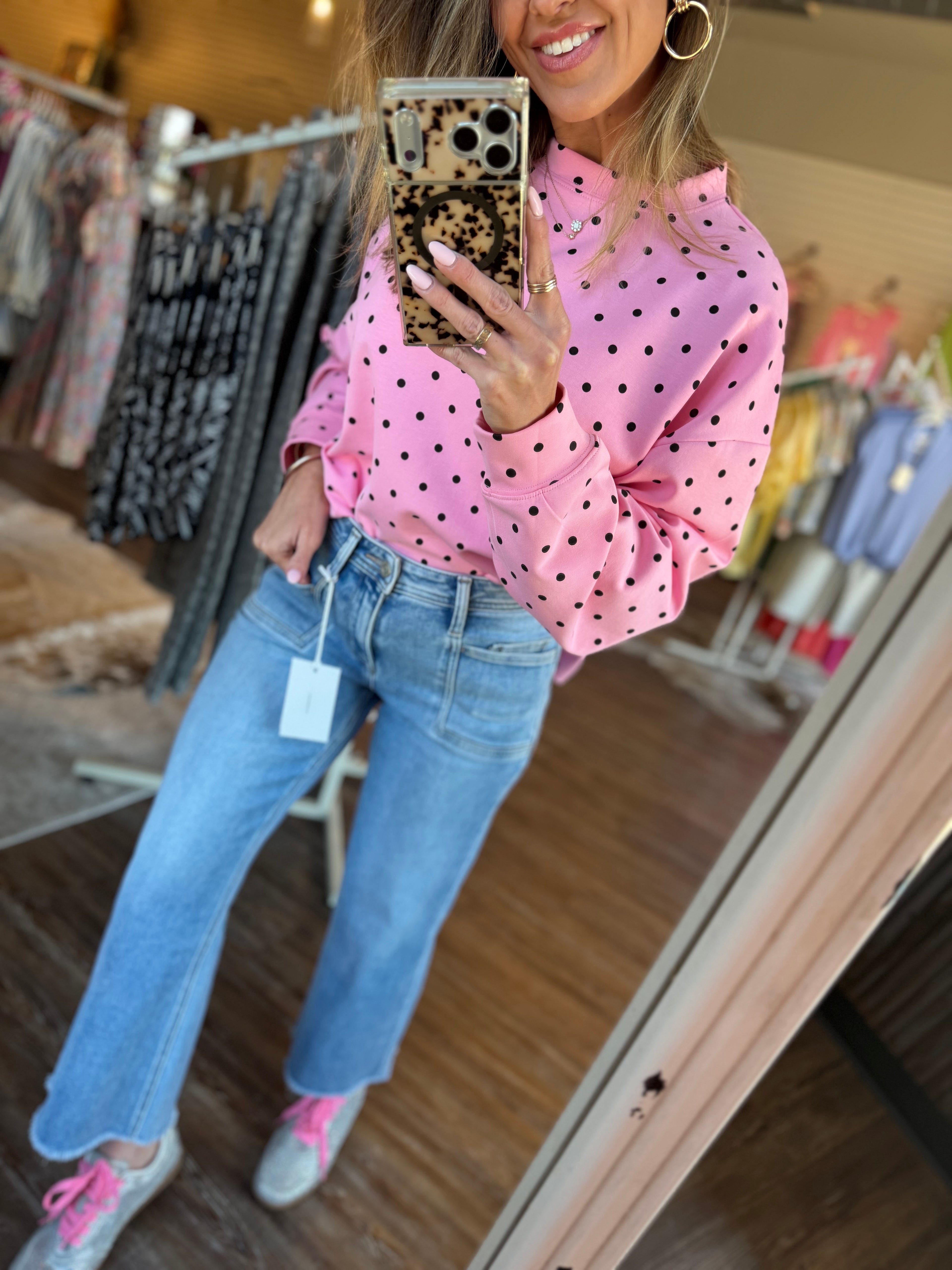 Polka Dot Scuba Short Set