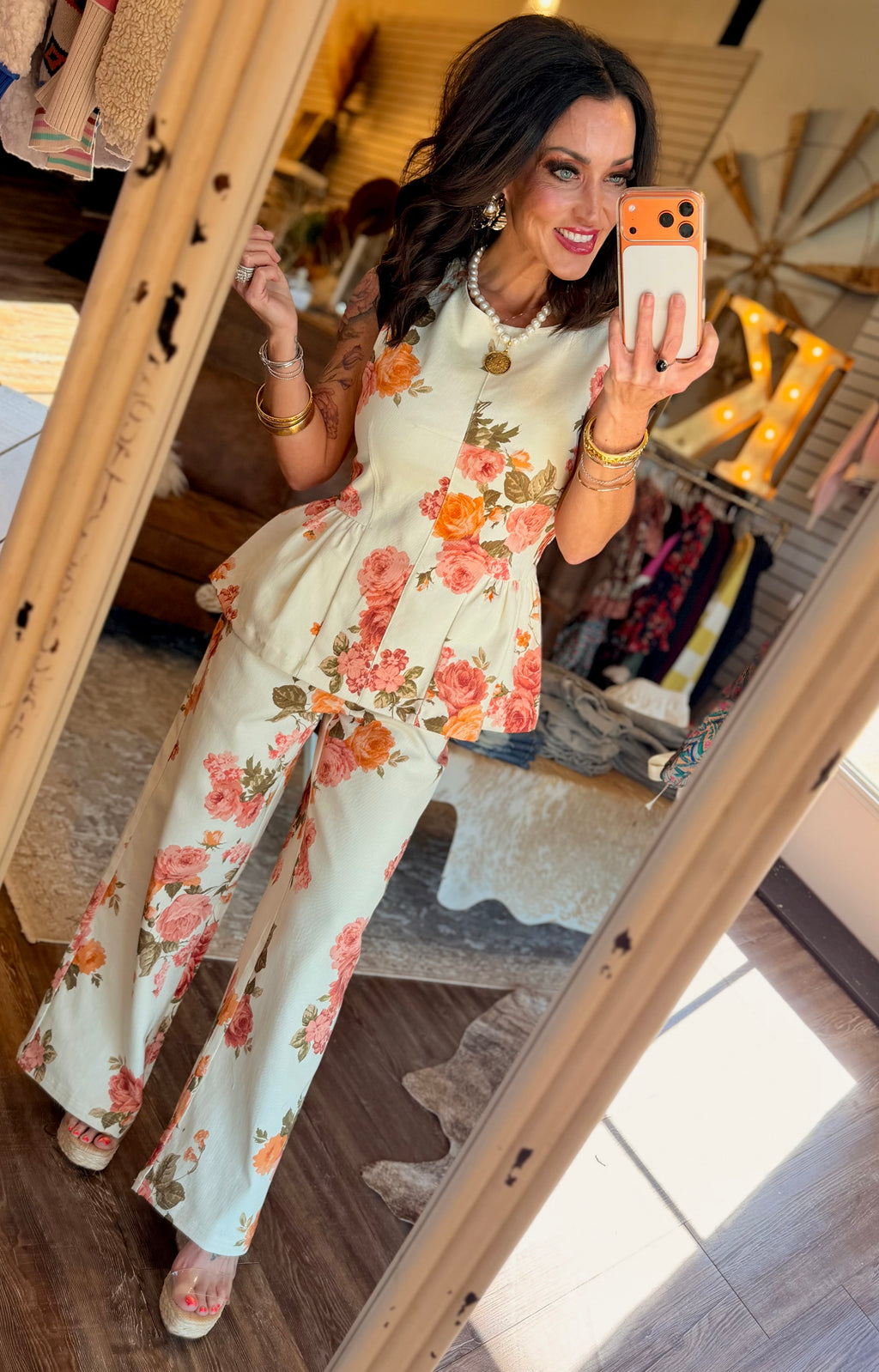 Spring is Here Peplum Pant Set