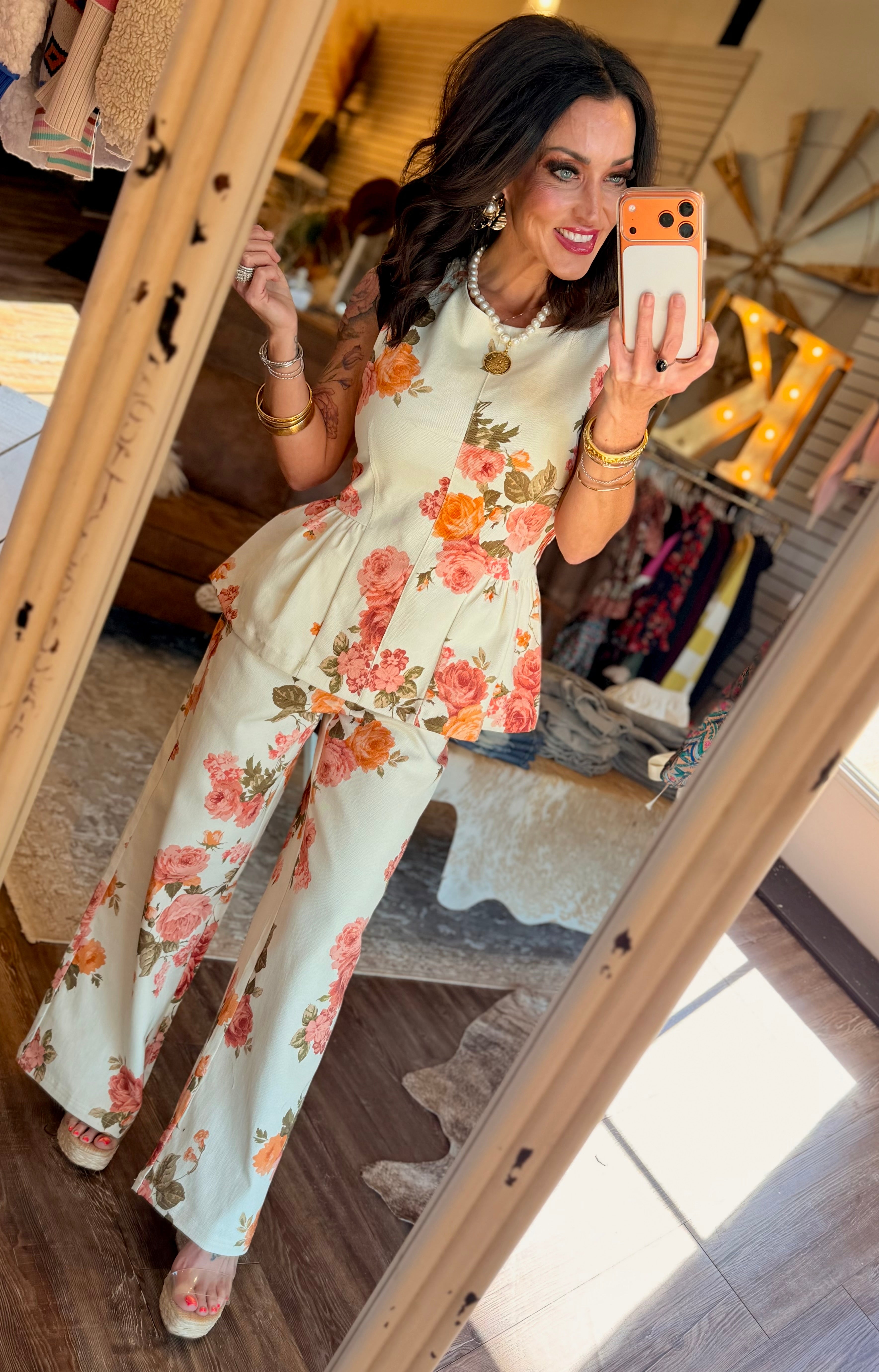 Spring is Here Peplum Pant Set