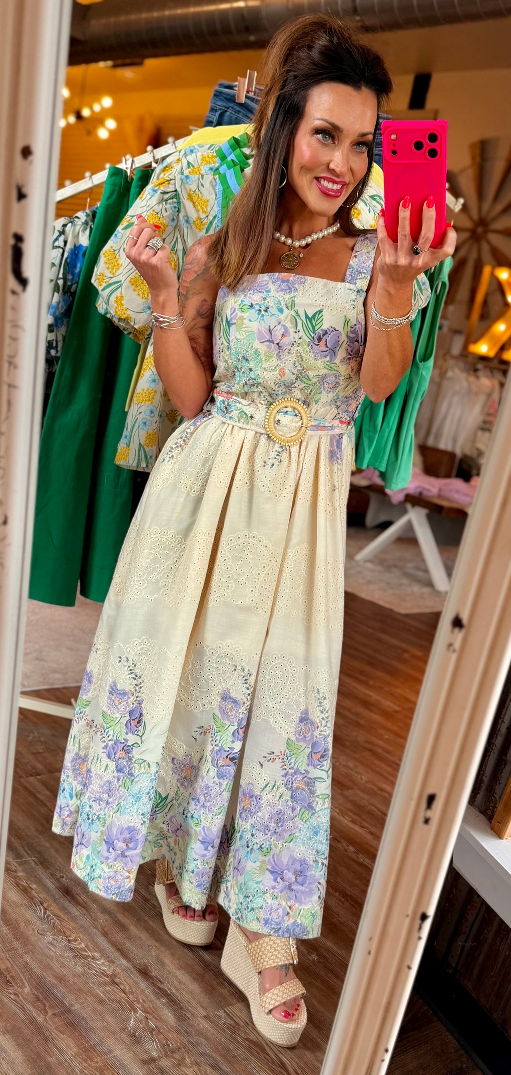 Spring Easy Belted Midi Dress