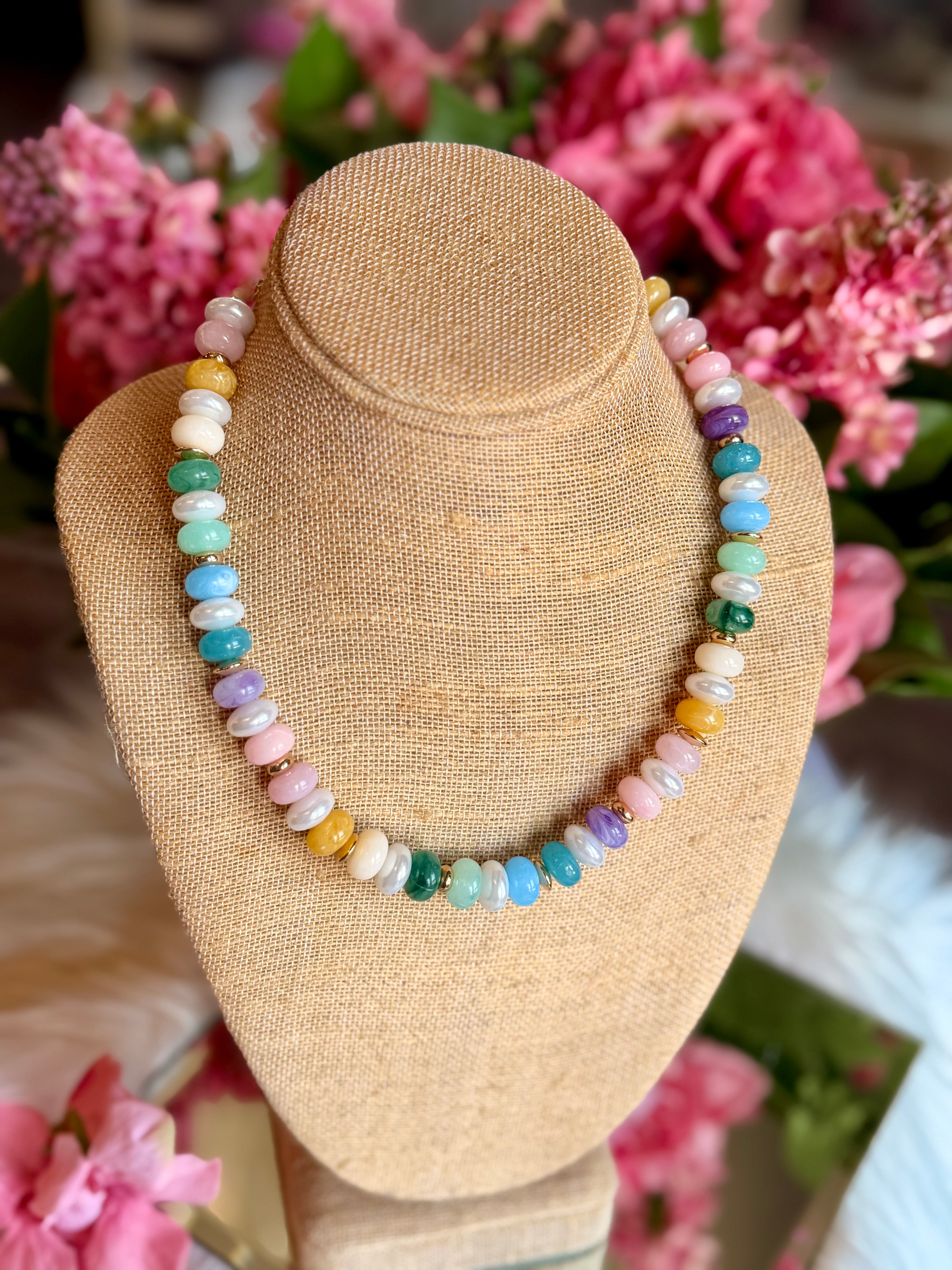 Playful Pastel Beaded Necklace