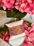 BuDhaGirl All Weather Bangles (6) in Ice Rose