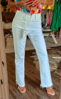 Flying Monkey Bright White Crop Denim