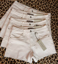Just USA Denim White Raw Hem Shorts