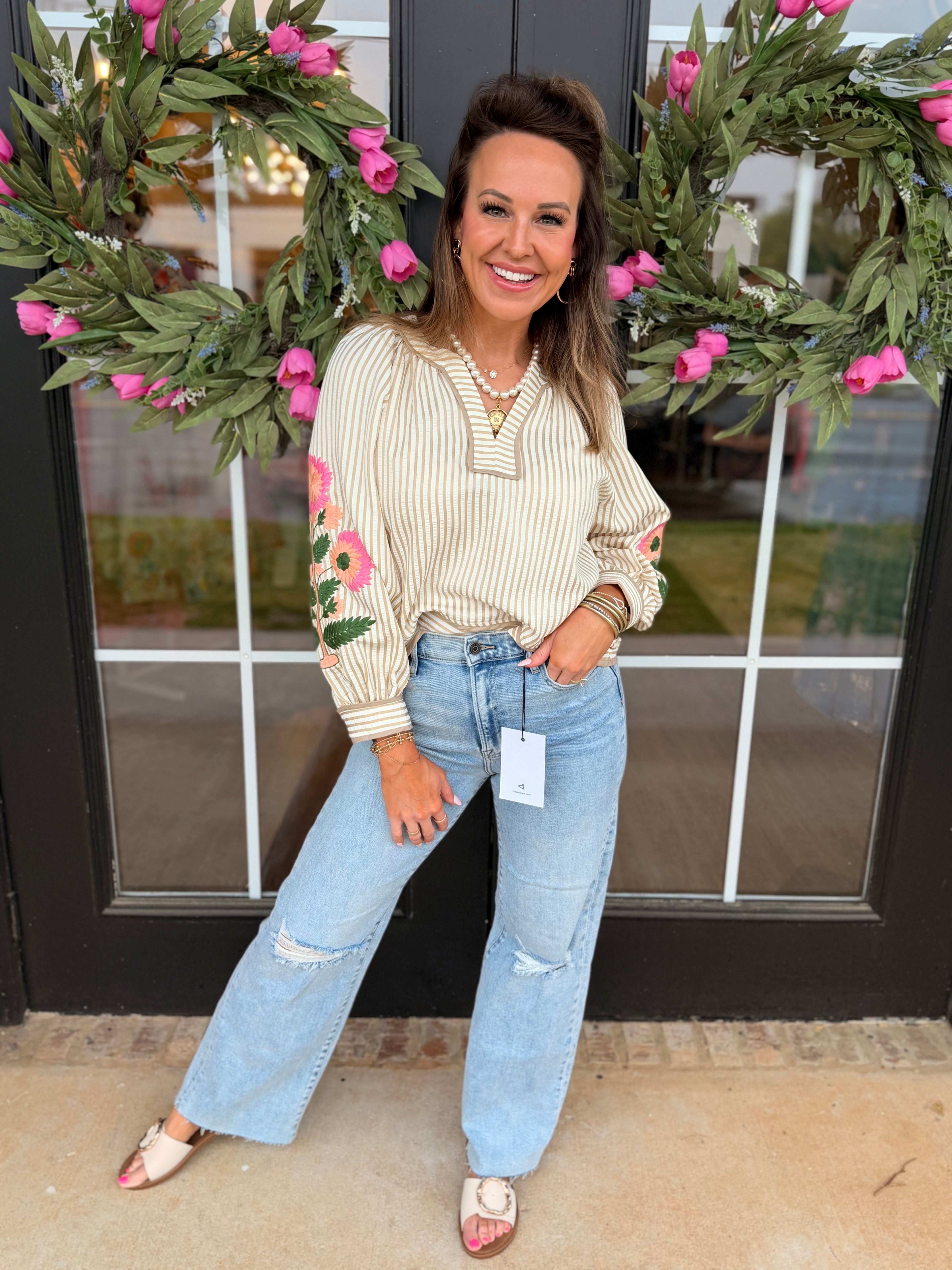 Keep It Casual Embroidered Blouse