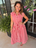 Firework Stripes Midi Dress