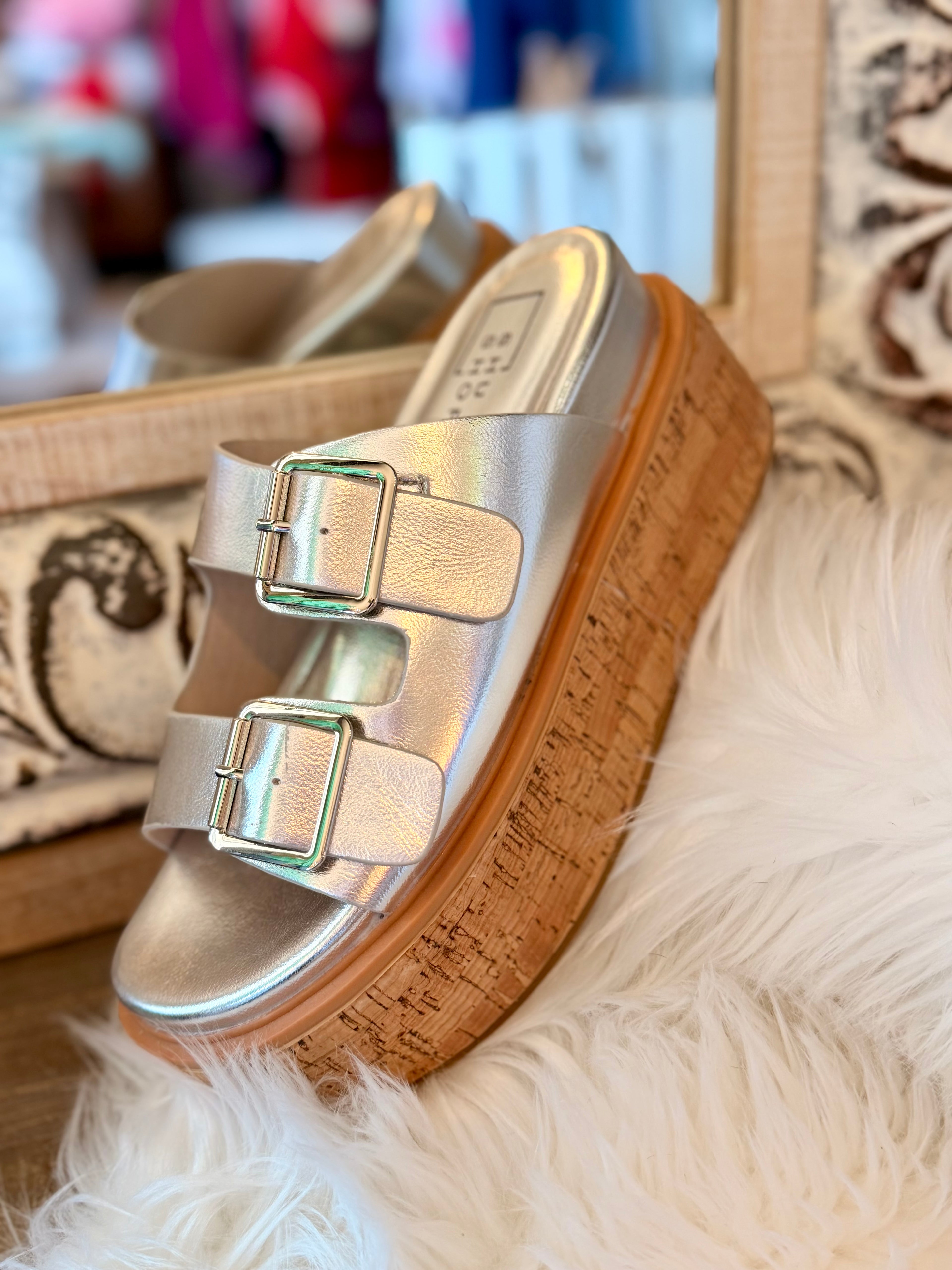 Shu Shop Platform Sandal in Silver