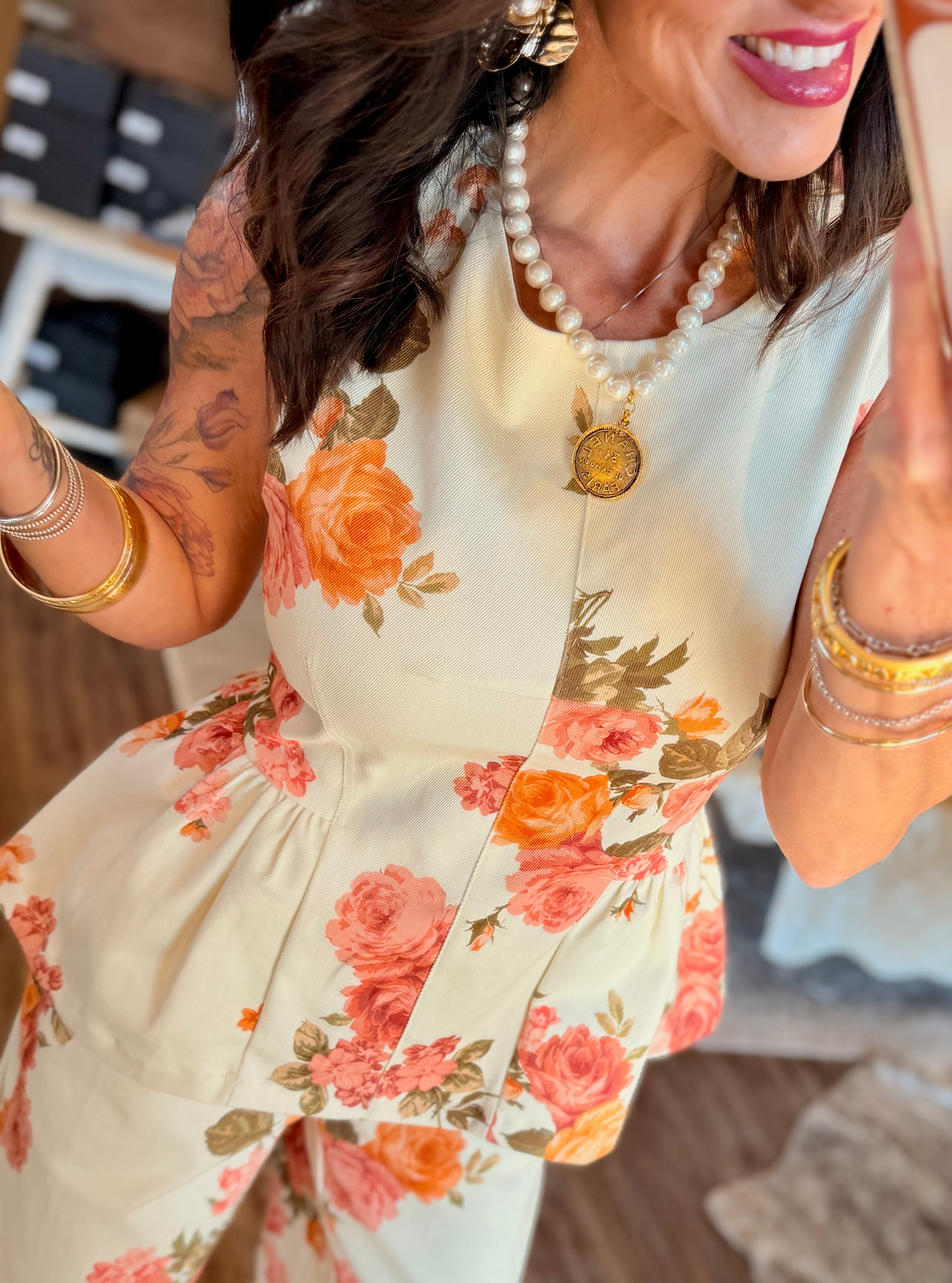 Spring is Here Peplum Pant Set