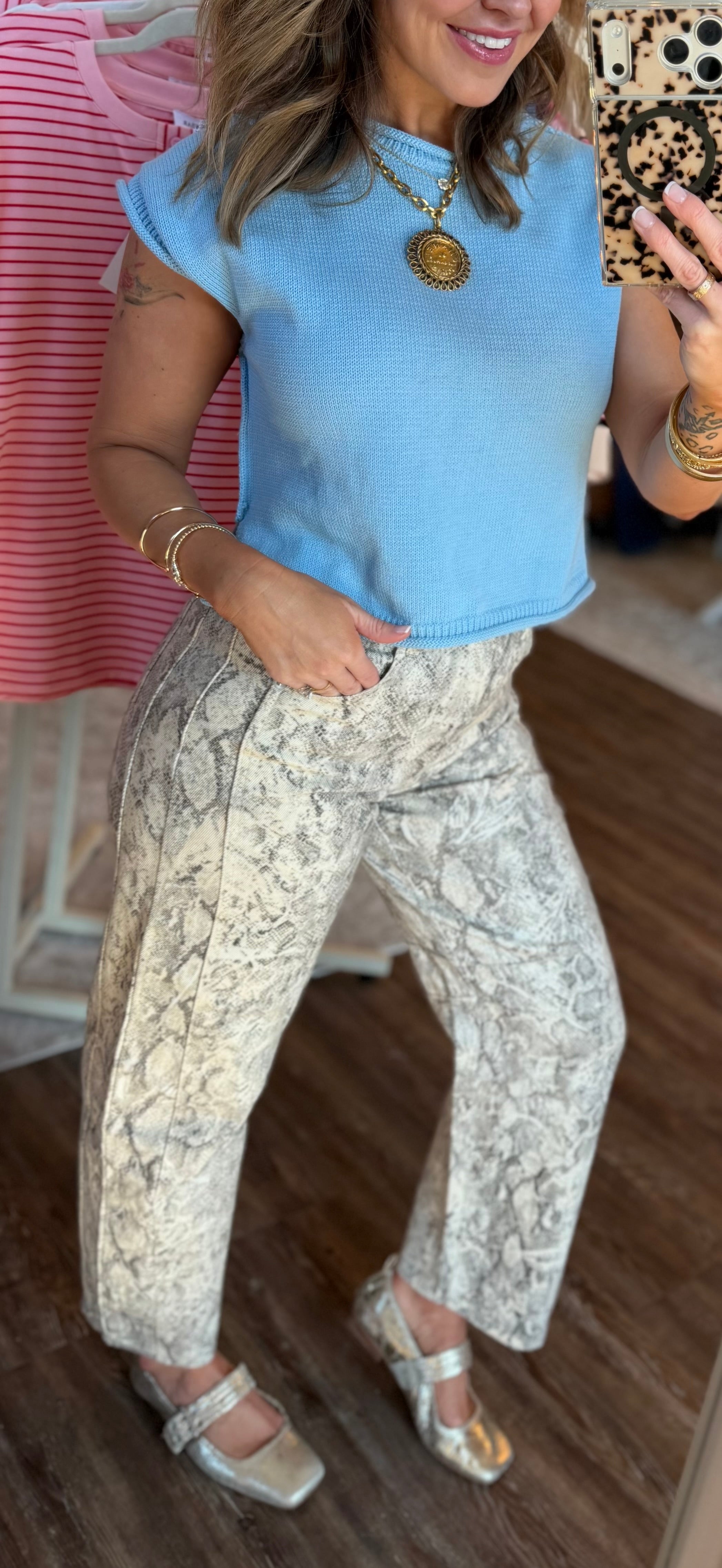 Denim Blue Crop