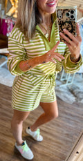 Lime Green Striped Set