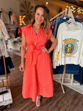 Coral Stripe Dream Dress