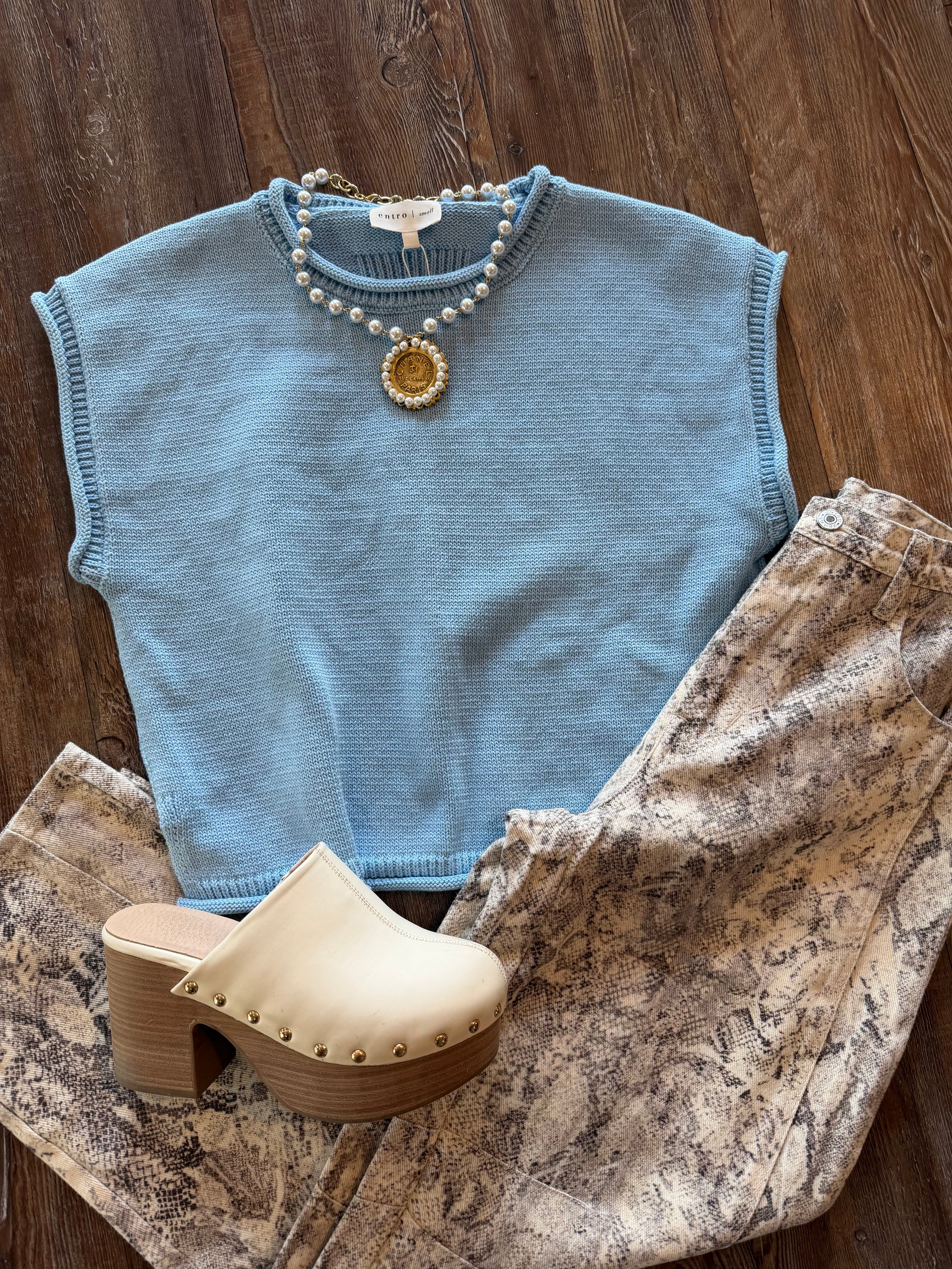 Denim Blue Crop