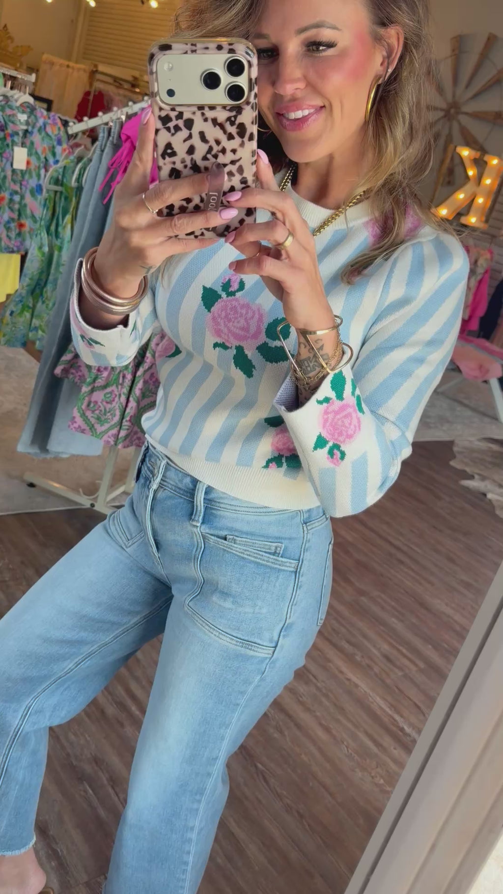 Roses & Blue Skies Sweater