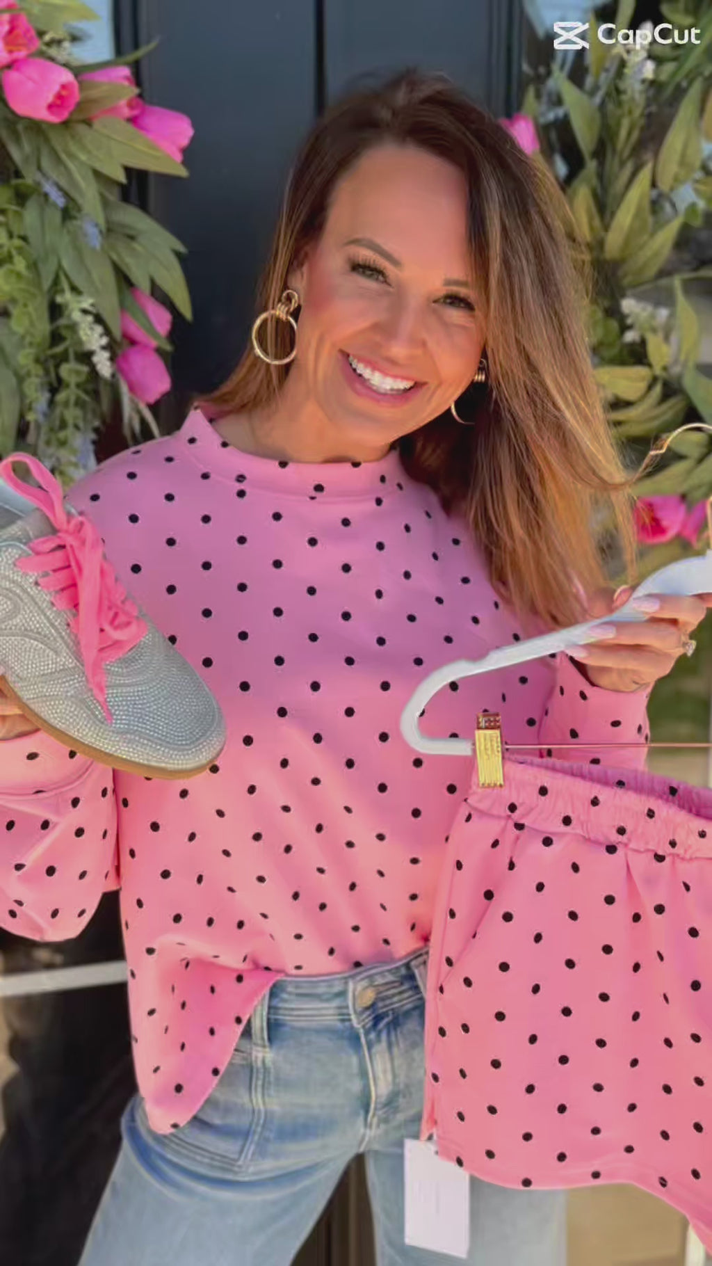 Polka Dot Scuba Short Set